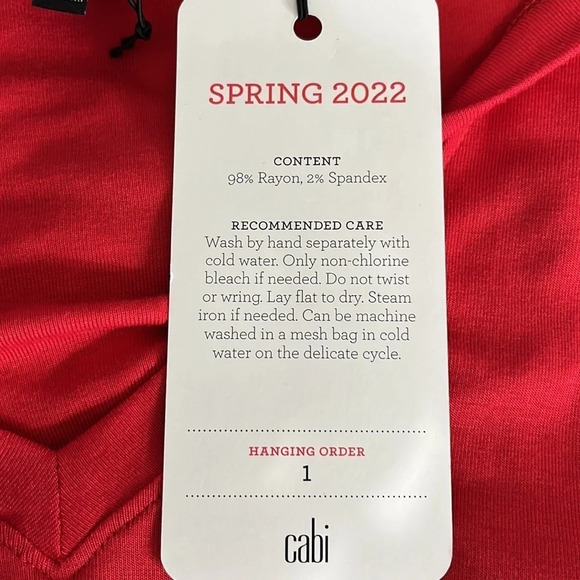 Cabi Formal Tee in Cherry Style 6129 Spring 2022 - NEW - Size Medium - Picture 7 of 10